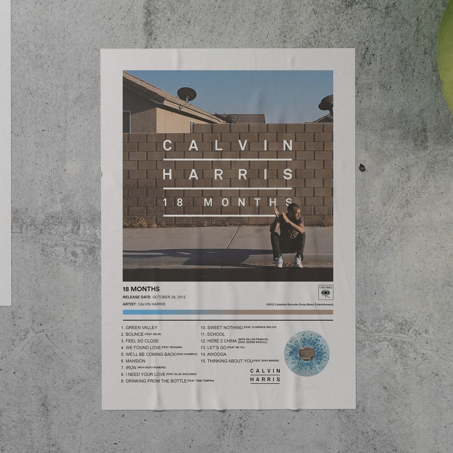 Calvin Harris 18 MONTHS Album Poster