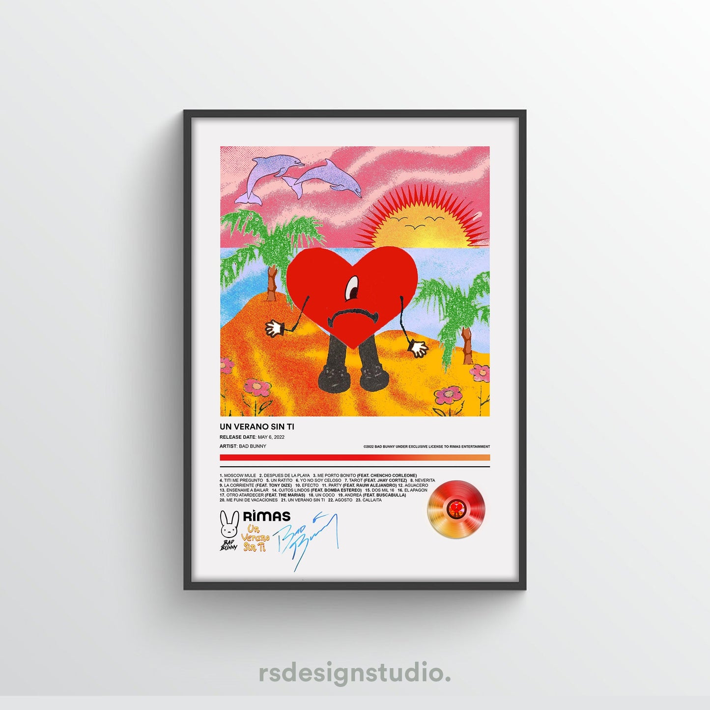 Bad Bunny Un Verano Sin Ti Album Poster - rsdesignstudio