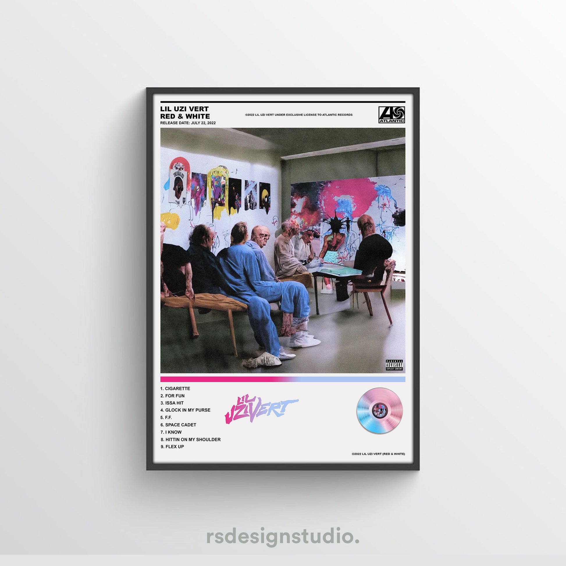 Lil Uzi Vert RED & WHITE EP Poster - rsdesignstudio