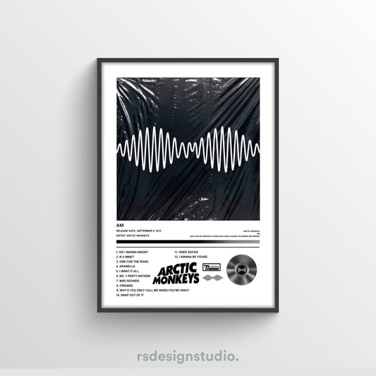 Arctic Monkeys AM Album Poster - rsdesignstudio