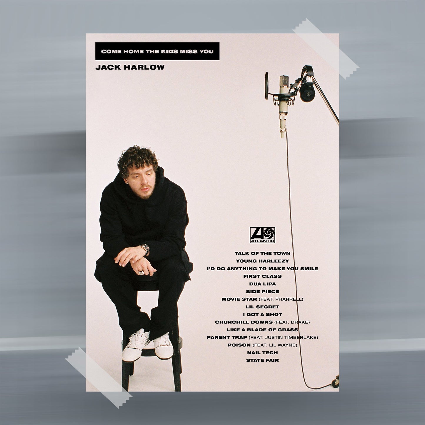 Jack Harlow Come Home The Kids Miss You Tracklist Poster - rsdesignstudio