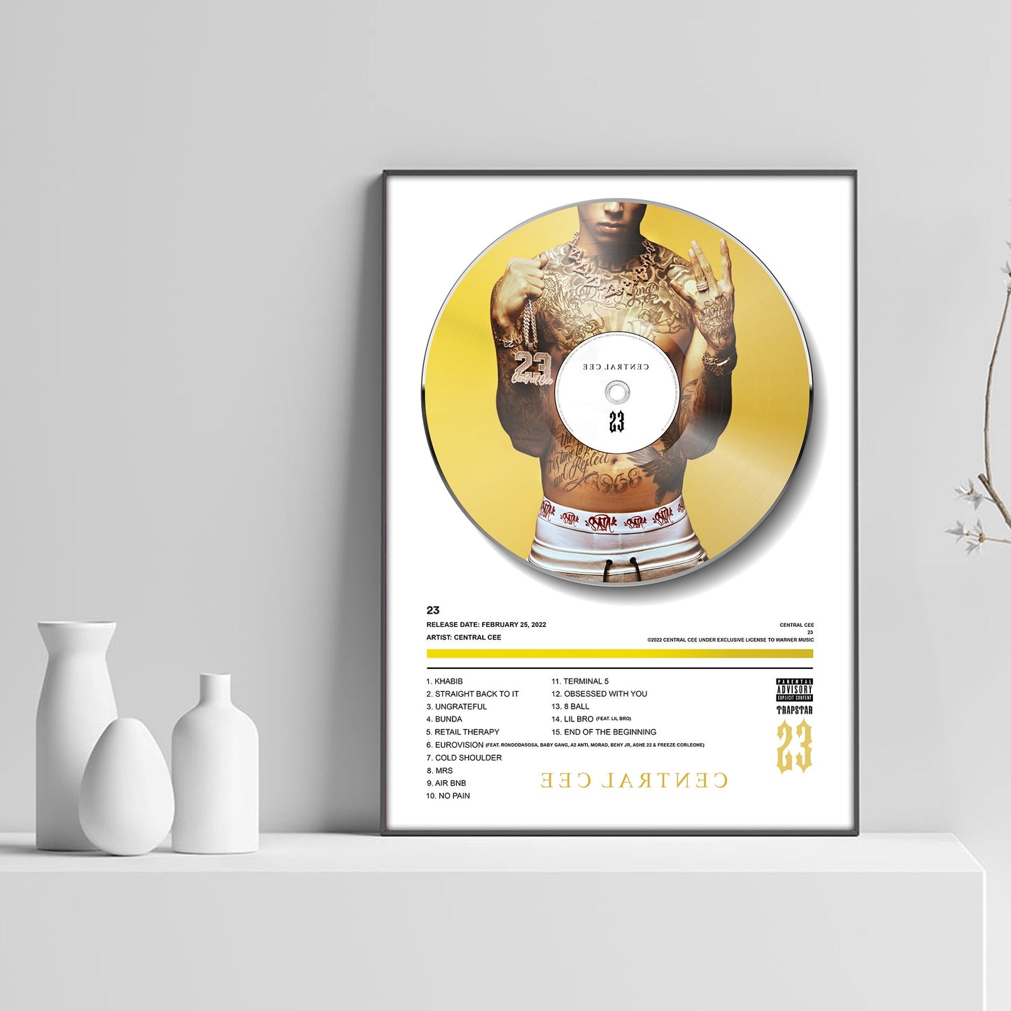 Central Cee 23 Vinyl Poster - rsdesignstudio