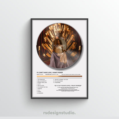 Halsey If I Can't Have Love, I Want Power Vinyl Poster - rsdesignstudio
