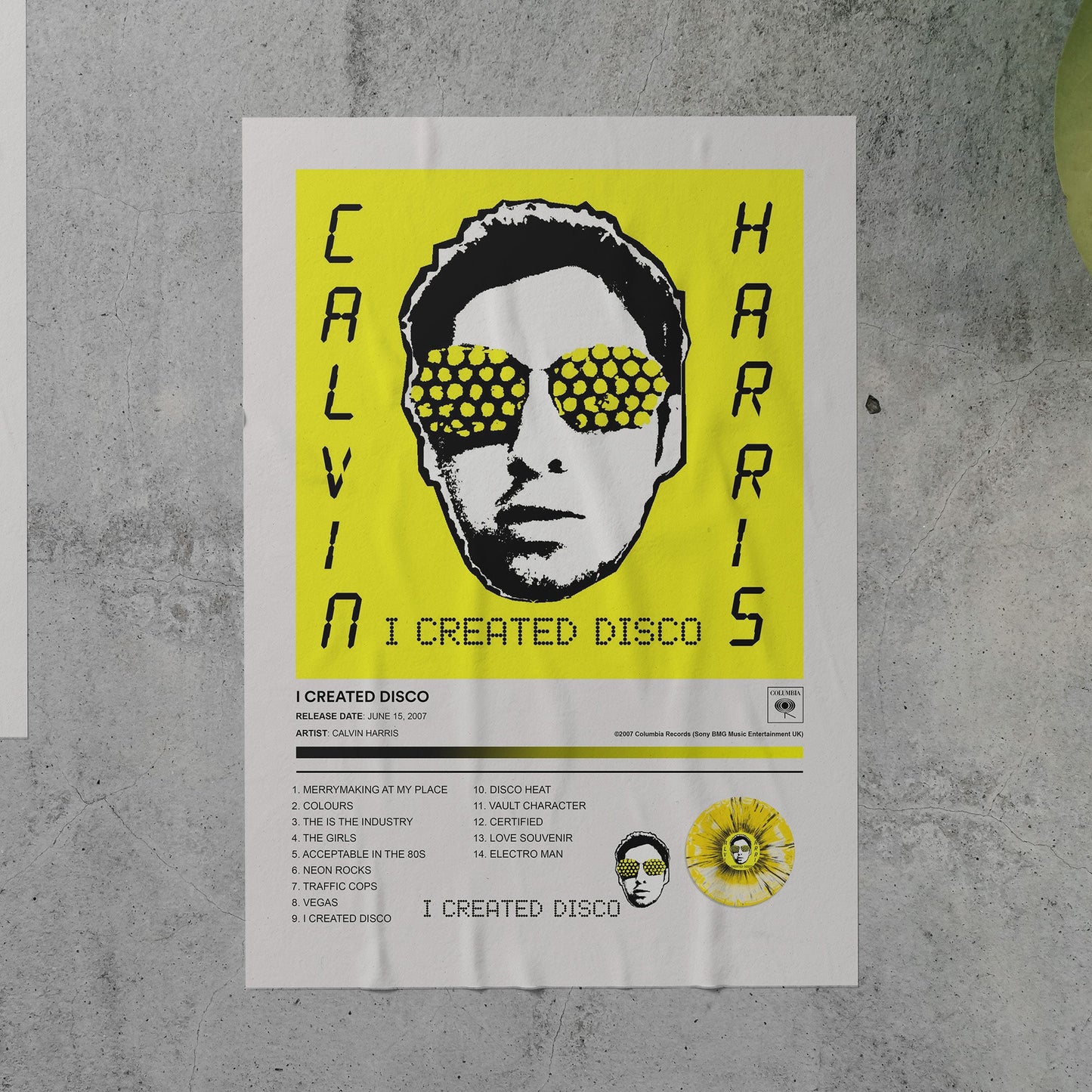 Calvin Harris I CREATED DISCO Album Poster