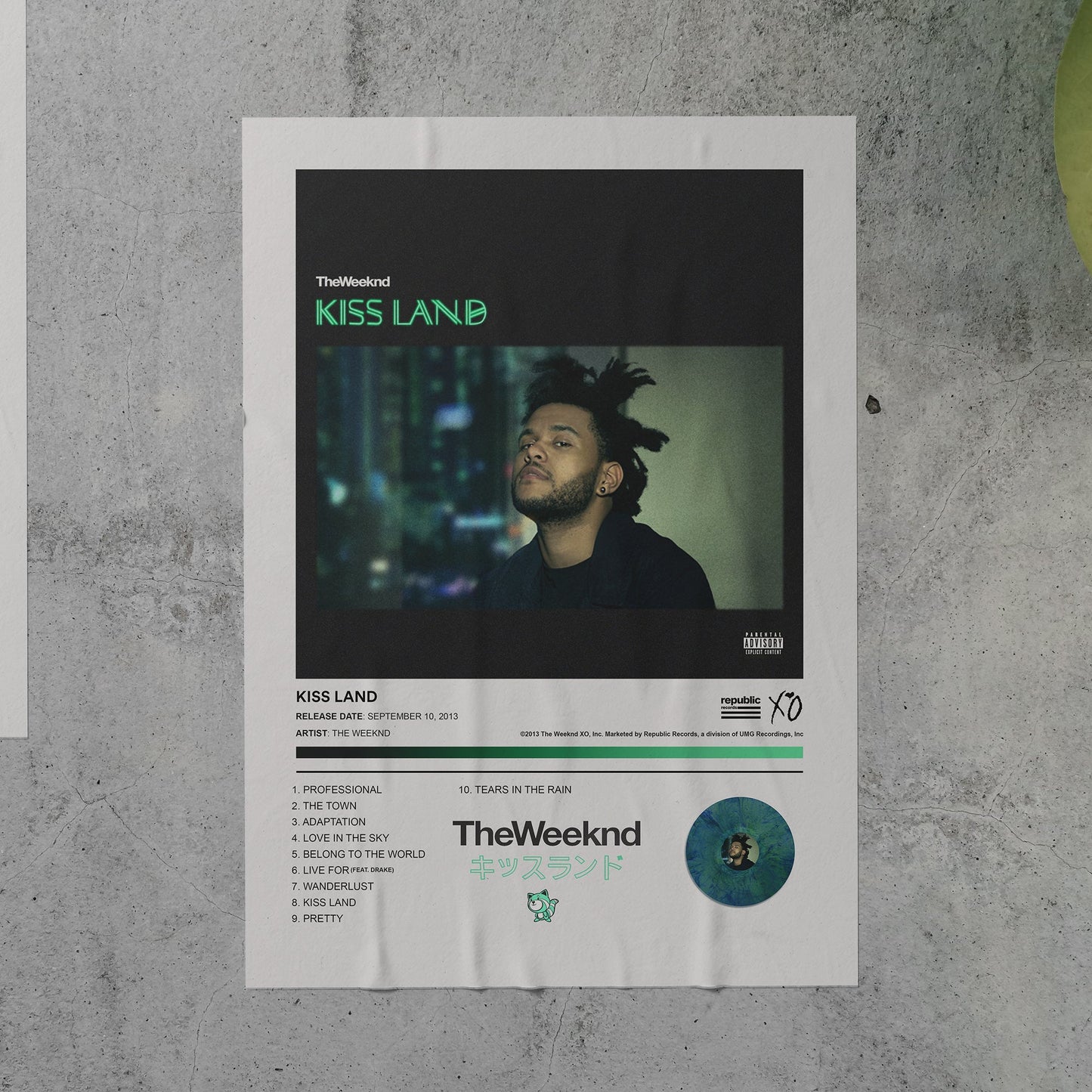 The Weeknd KISS LAND Album Poster