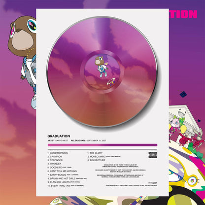 Kanye West Graduation Vinyl Poster - rsdesignstudio