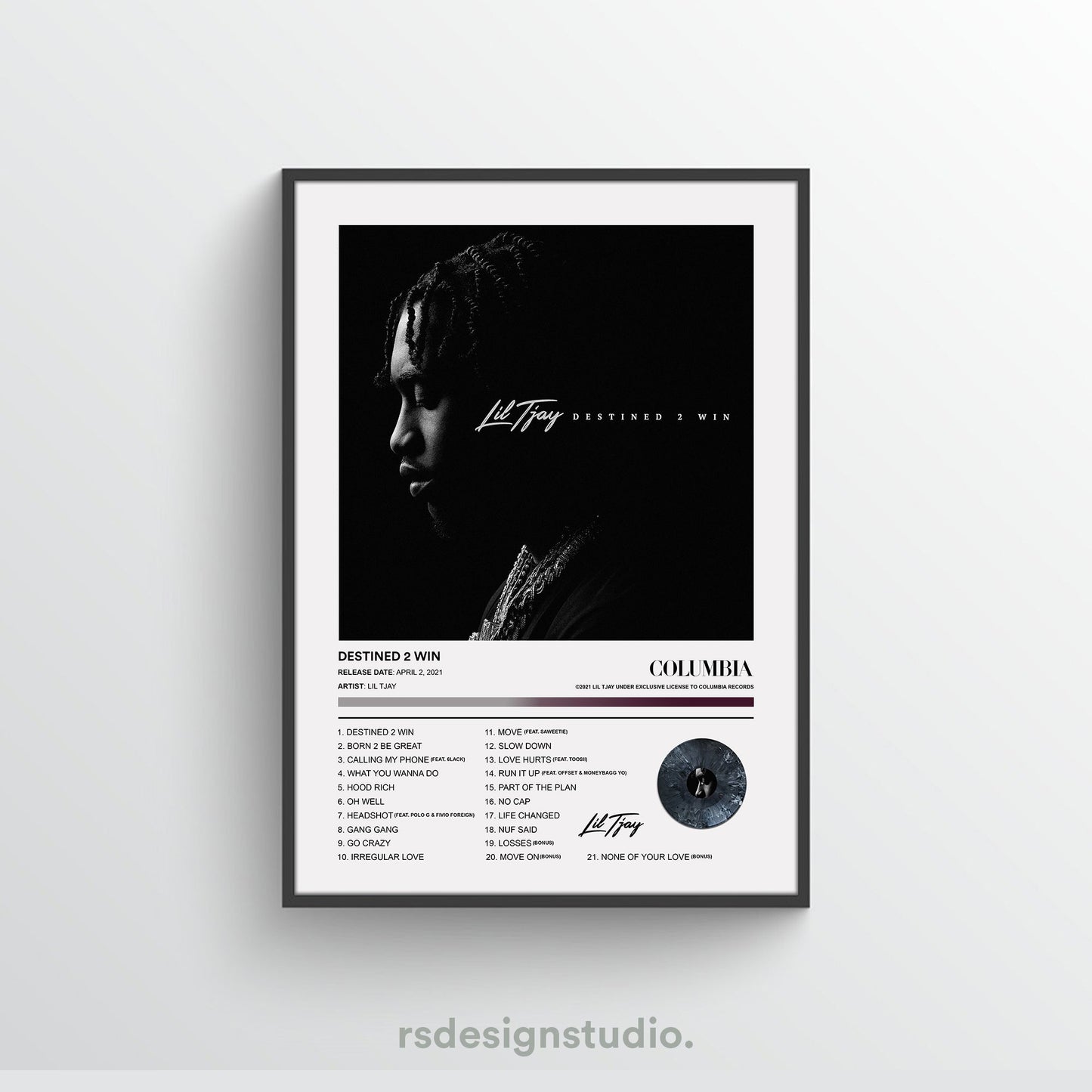 Lil Tjay DESTINED 2 WIN Album Poster