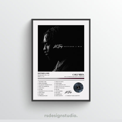 Lil Tjay DESTINED 2 WIN Album Poster