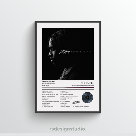 Lil Tjay DESTINED 2 WIN Album Poster