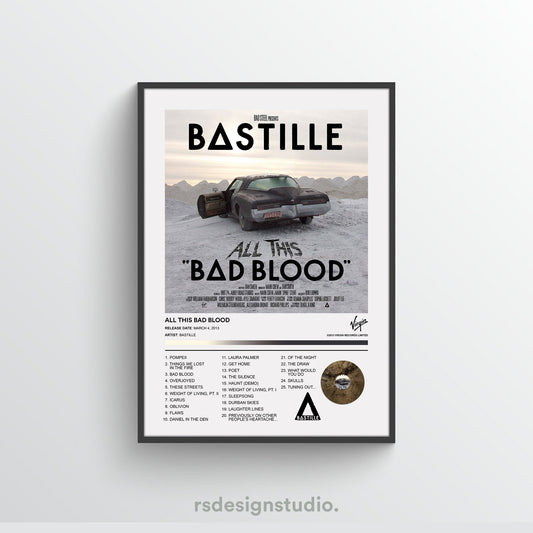 Bastille ALL THIS BAD BLOOD Album Poster