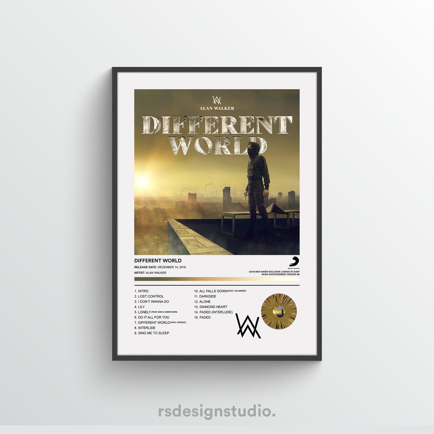 Alan Walker DIFFERENT WORLD Album Poster