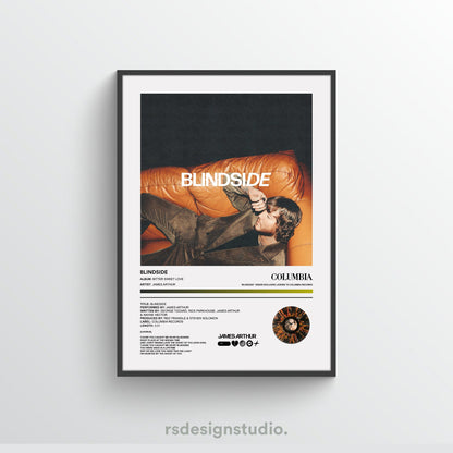 James Arthur BLINDSIDE Poster