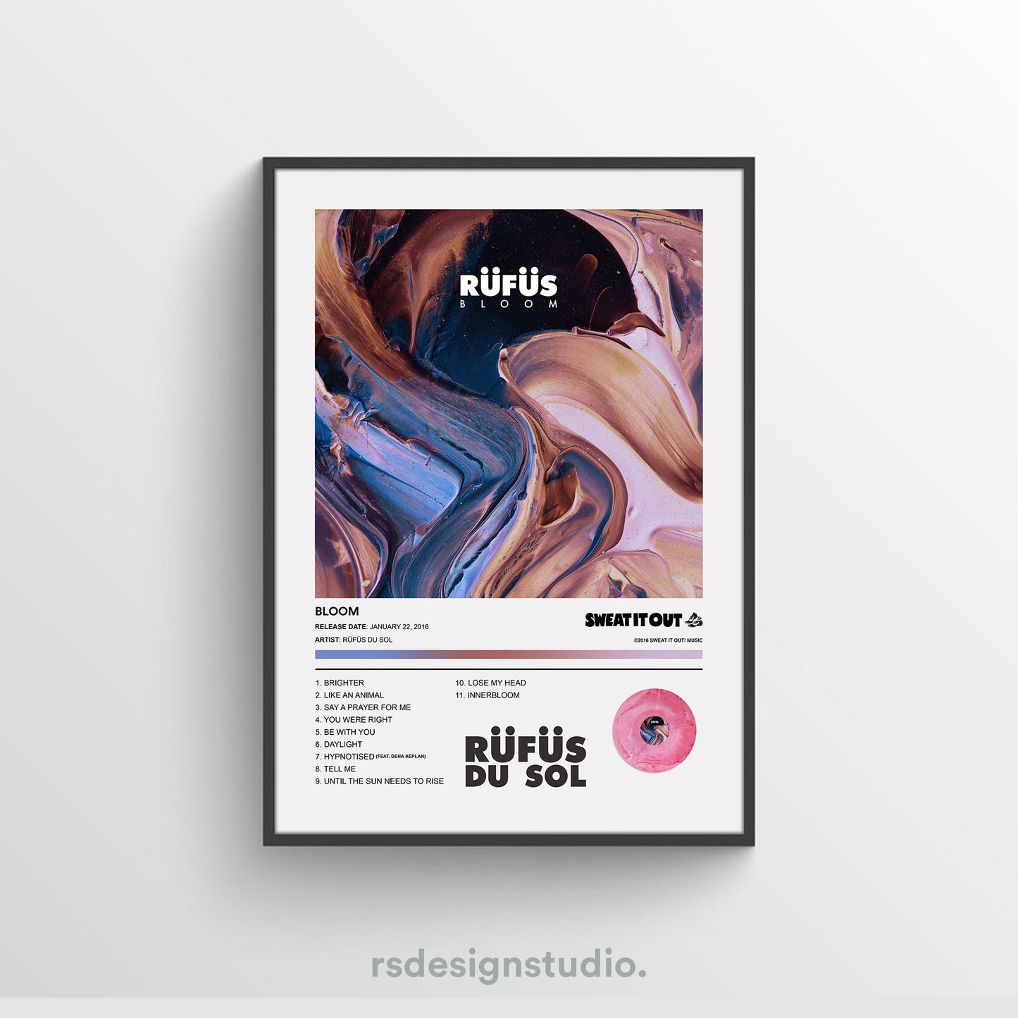 Rufus Du Sol BLOOM Album Poster