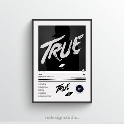 Avicii TRUE Album Poster