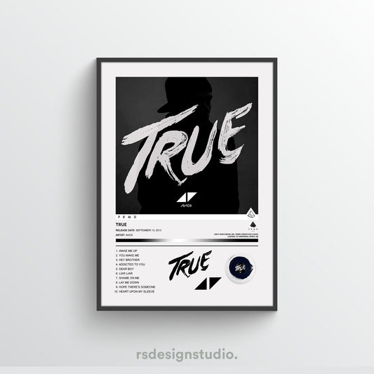 Avicii TRUE Album Poster