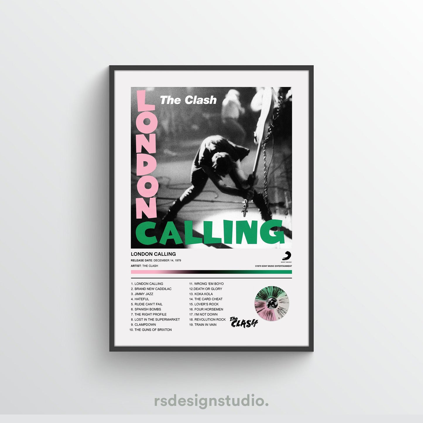 The Clash LONDON CALLING Album Poster