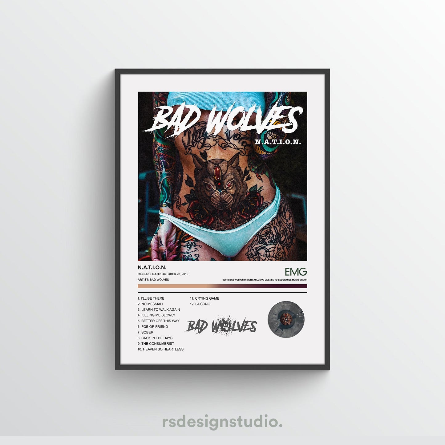 Bad Wolves N.A.T.I.O.N. Album Poster