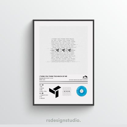 Eden I THINK YOU THINK TOO MUCH OF ME Album Poster