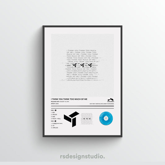 Eden I THINK YOU THINK TOO MUCH OF ME Album Poster