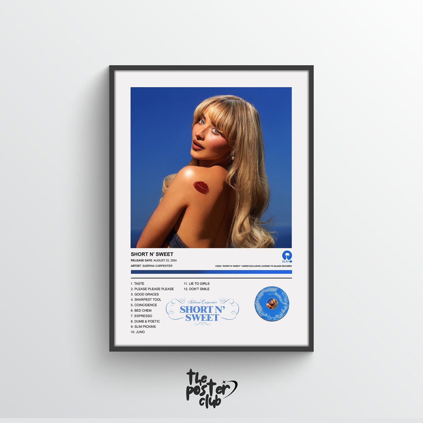 Sabrina Carpenter SHORT N' SWEET Album Poster