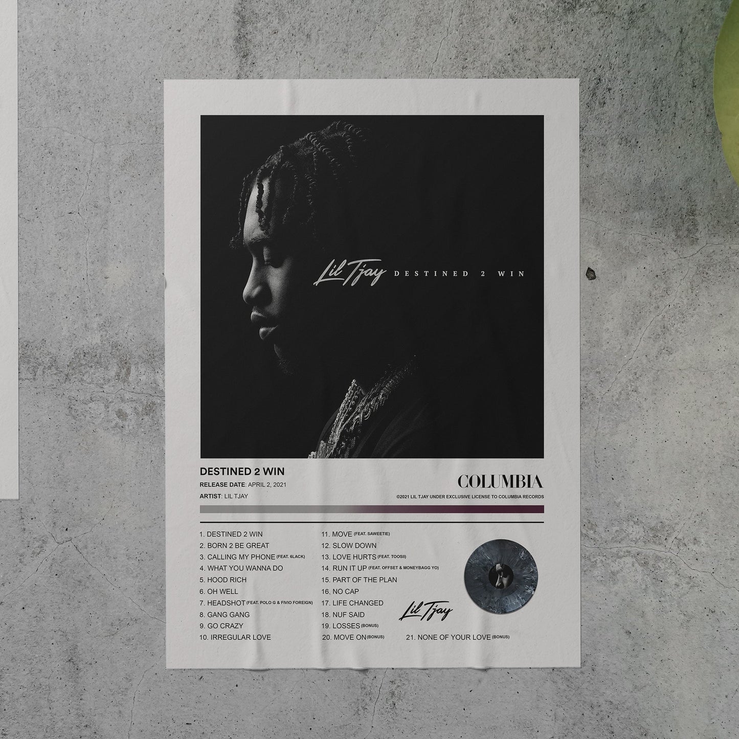 Lil Tjay DESTINED 2 WIN Album Poster