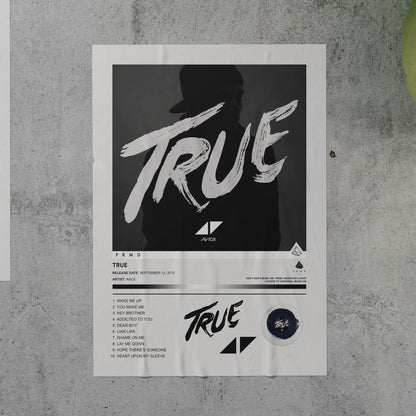 Avicii TRUE Album Poster