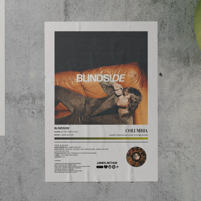 James Arthur BLINDSIDE Poster