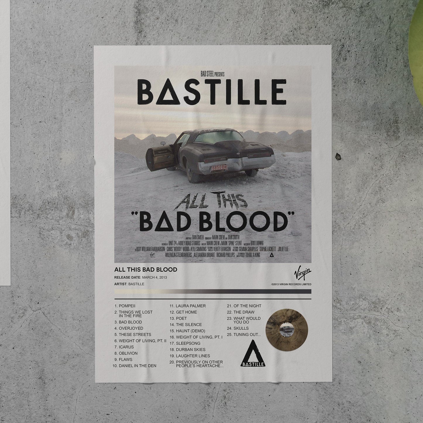 Bastille ALL THIS BAD BLOOD Album Poster