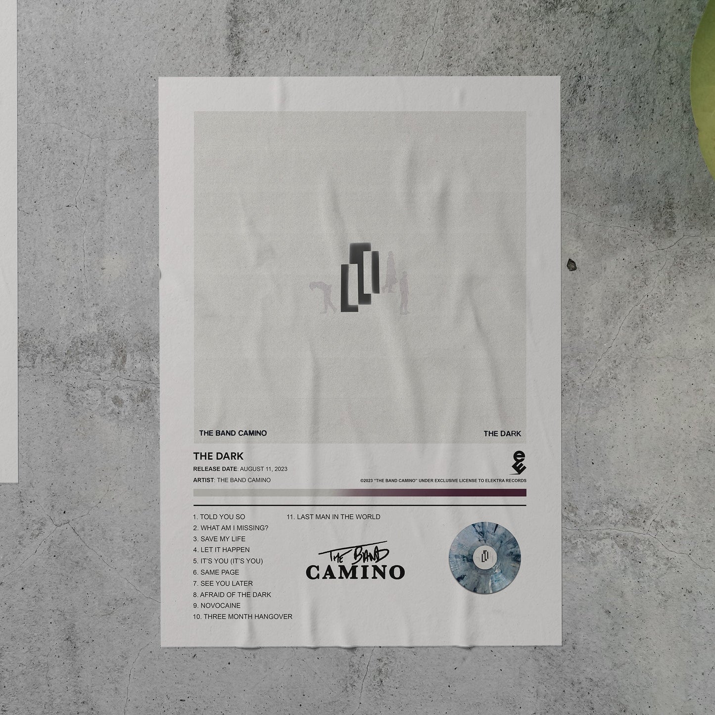 The Band Camino THE DARK Album Poster
