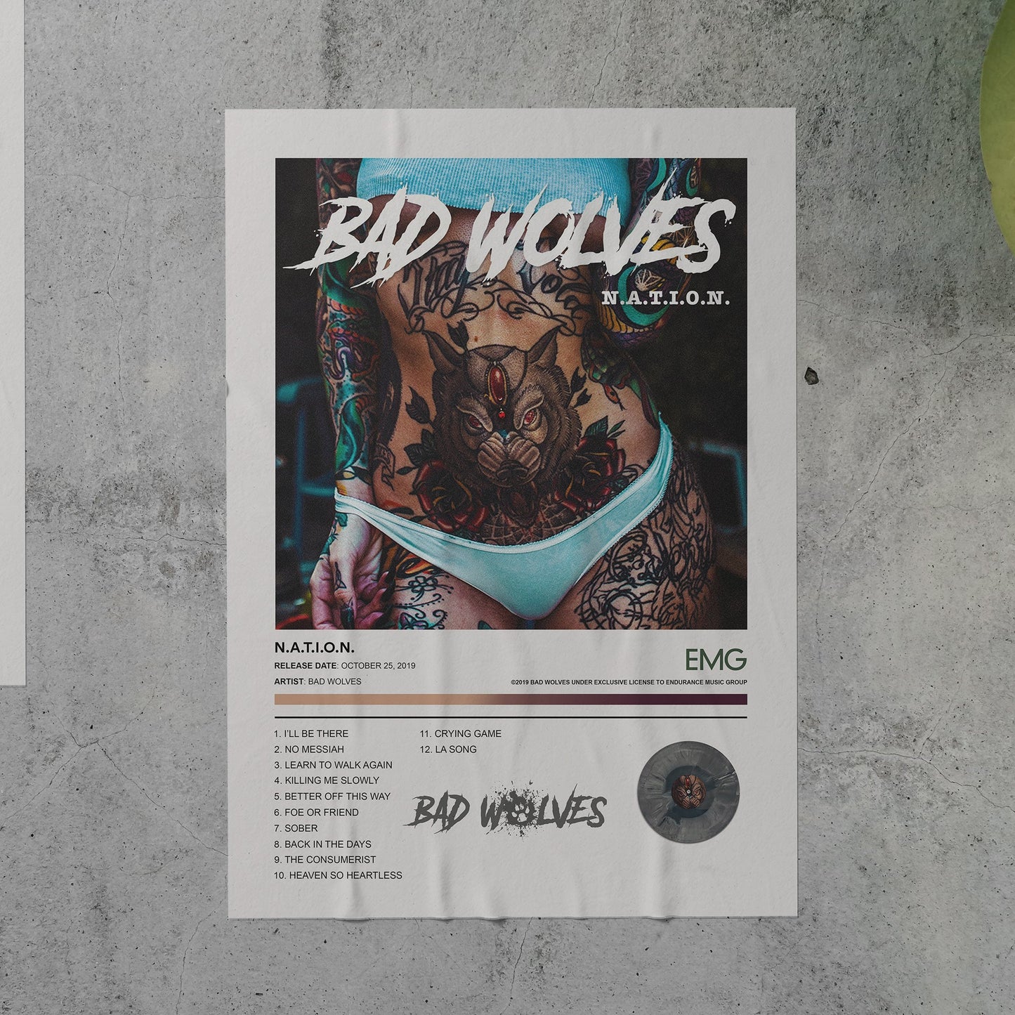 Bad Wolves N.A.T.I.O.N. Album Poster