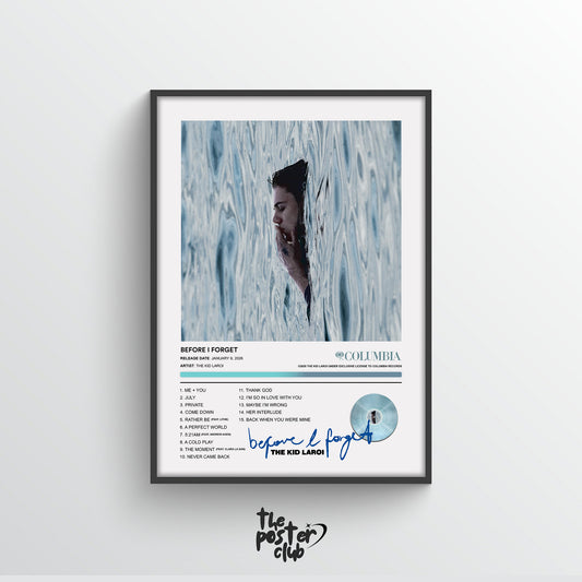 The Kid LAROI BEFORE I FORGET Album Poster
