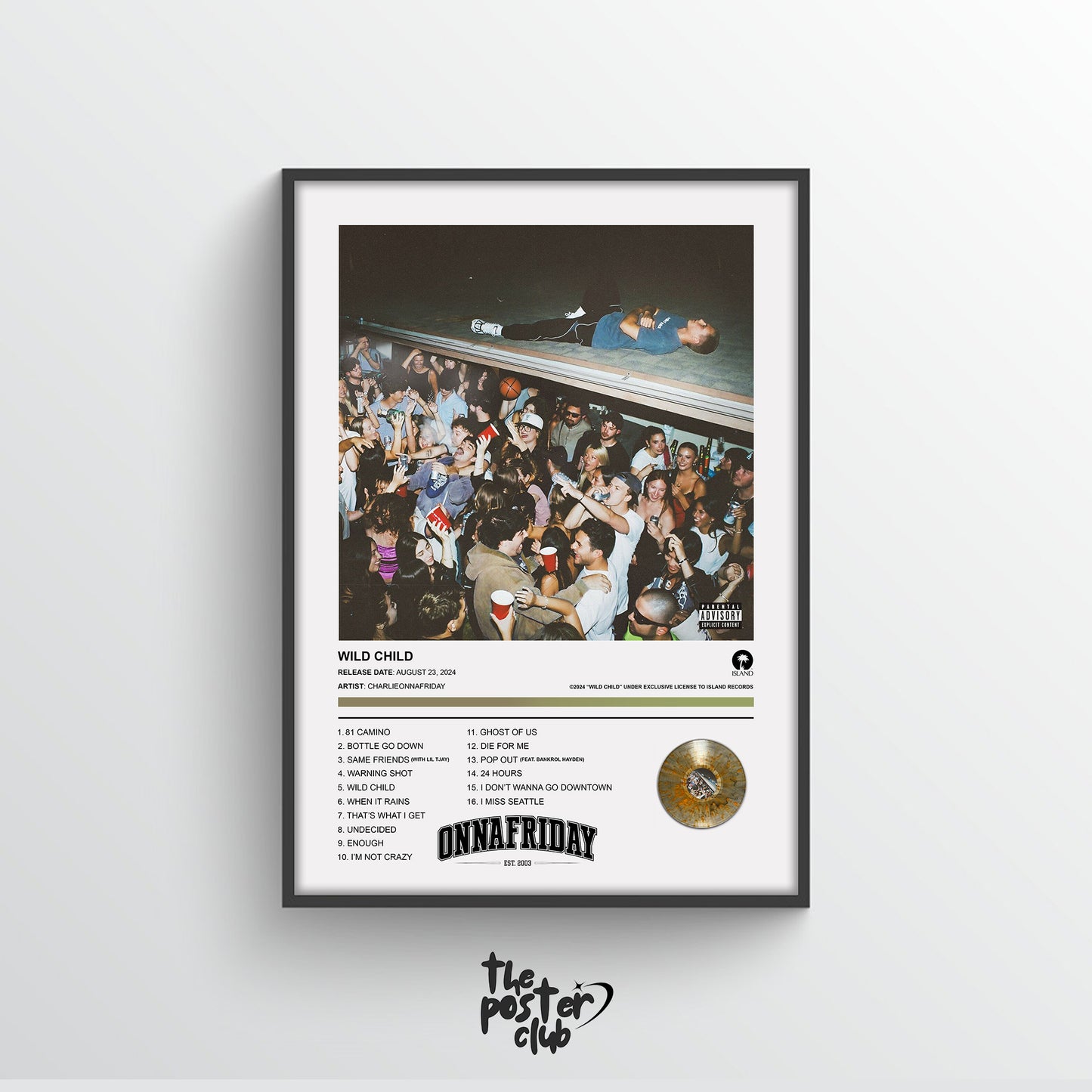 Charlieonnafriday WILD CHILD Album Poster