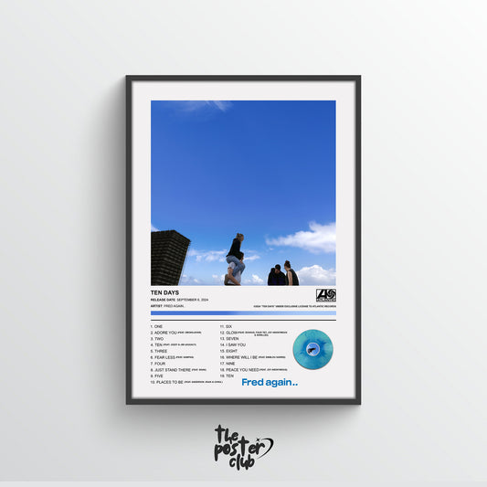 Fred Again TEN DAYS Album Poster