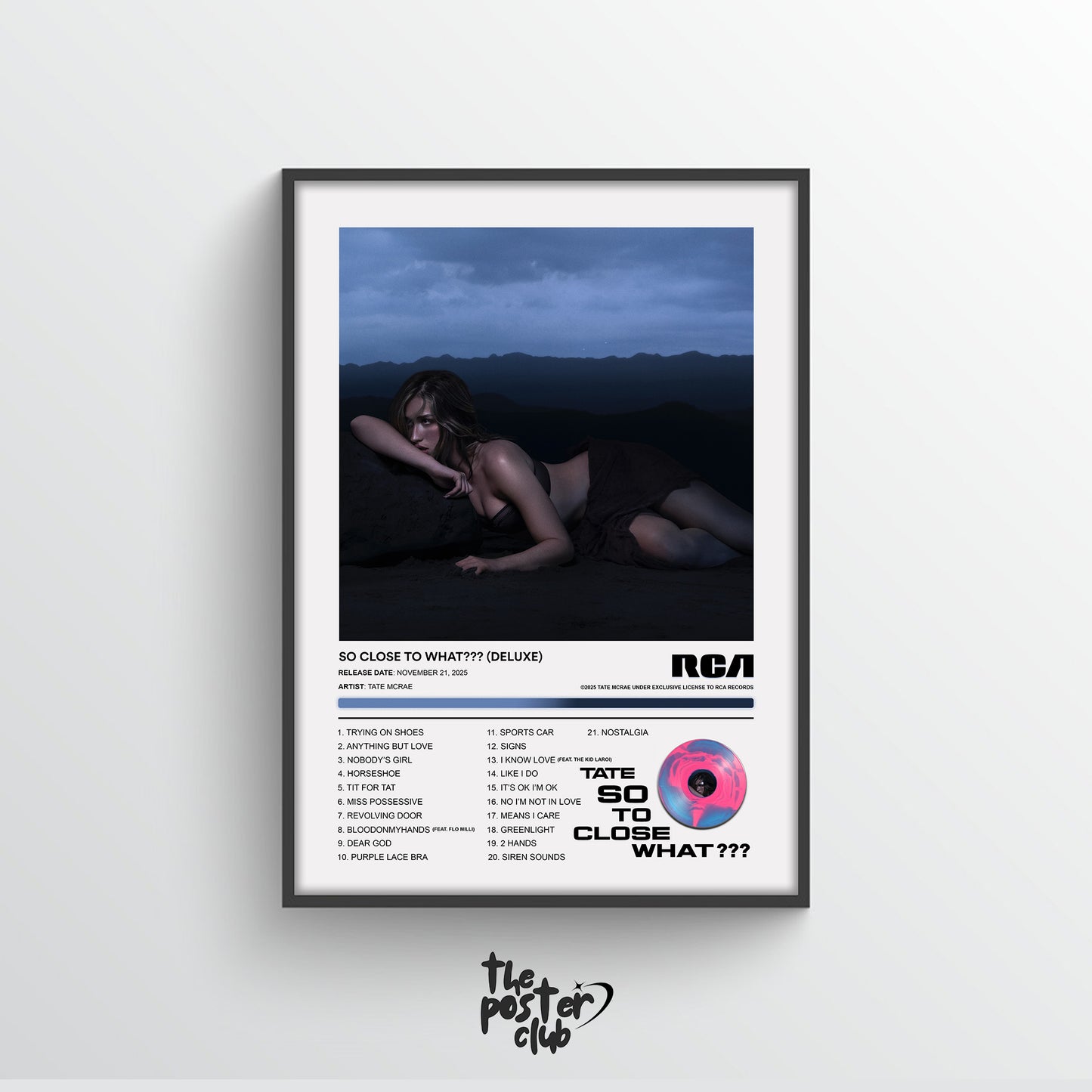 Tate McRae SO CLOSE TO WHAT??? (DELUXE) Album Poster