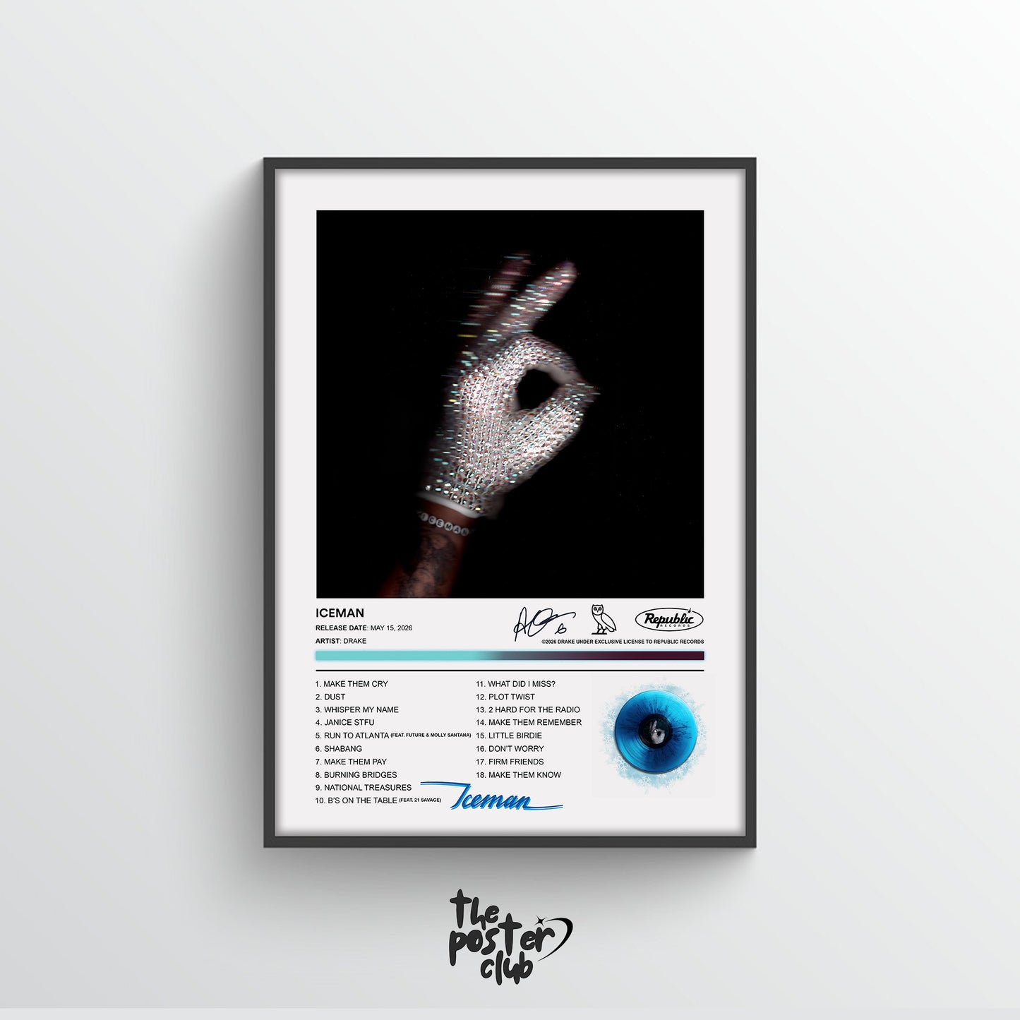 Drake ICEMAN Album Poster