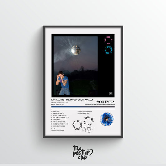 Harry Styles KISS ALL THE TIME DISCO OCCASIONALLY Album Poster