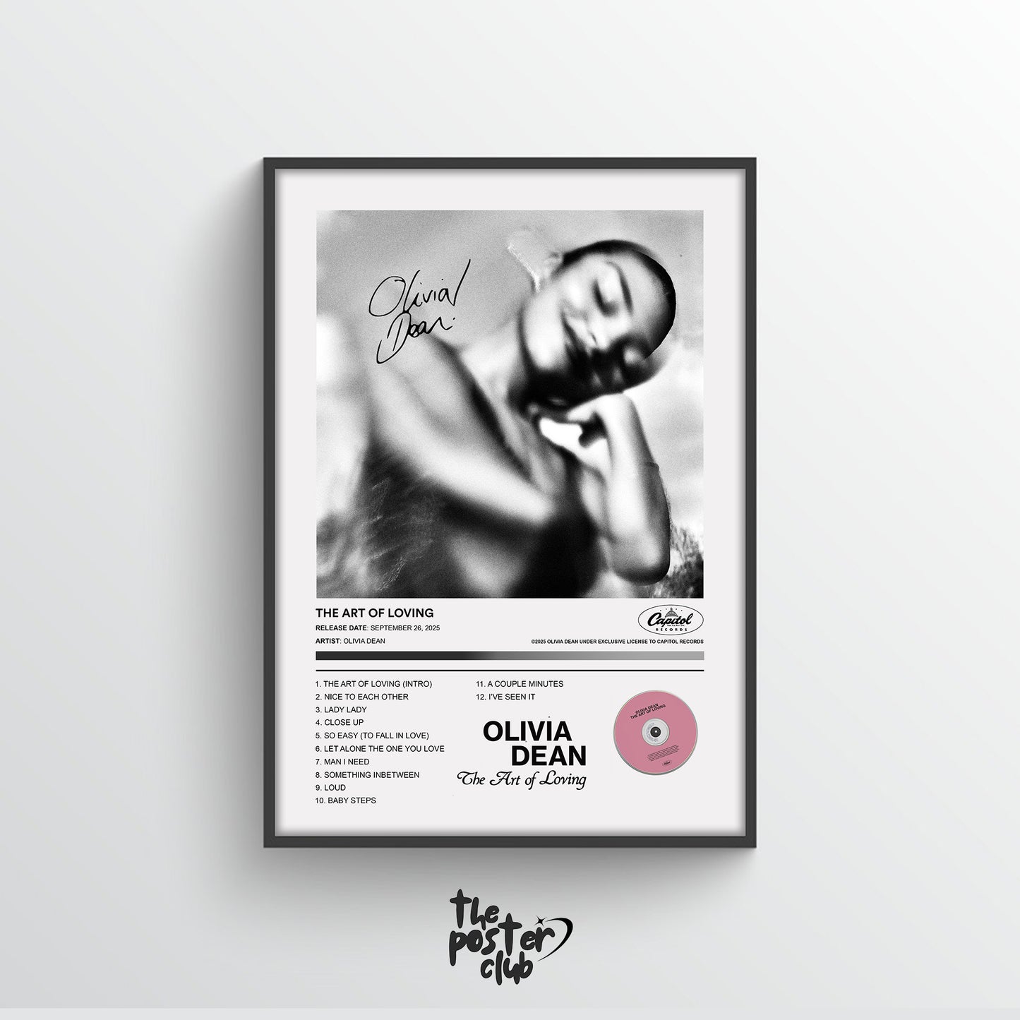 Olivia Dean THE ART OF LOVING Album Poster