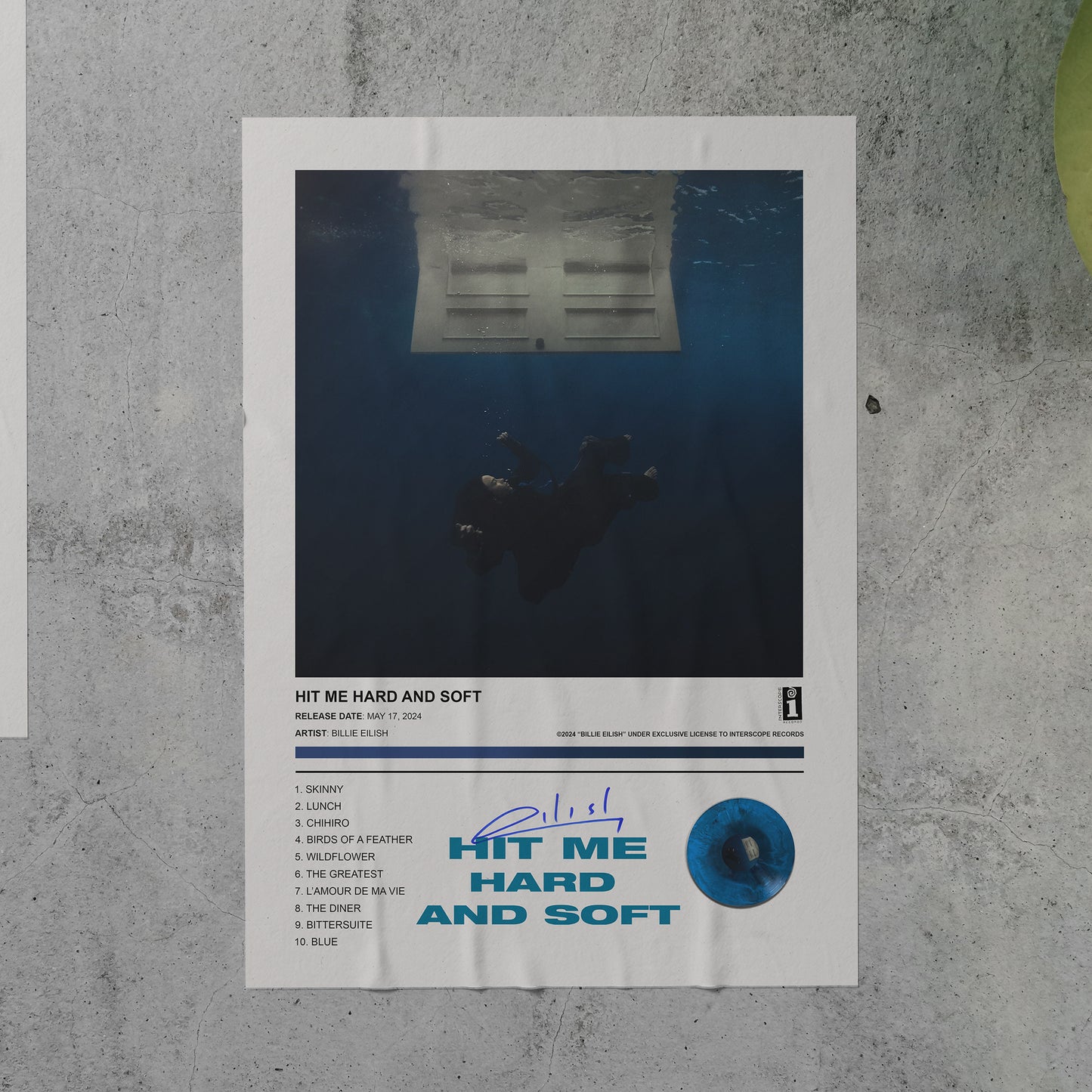Billie Eilish HIT ME HARD AND SOFT Album Poster