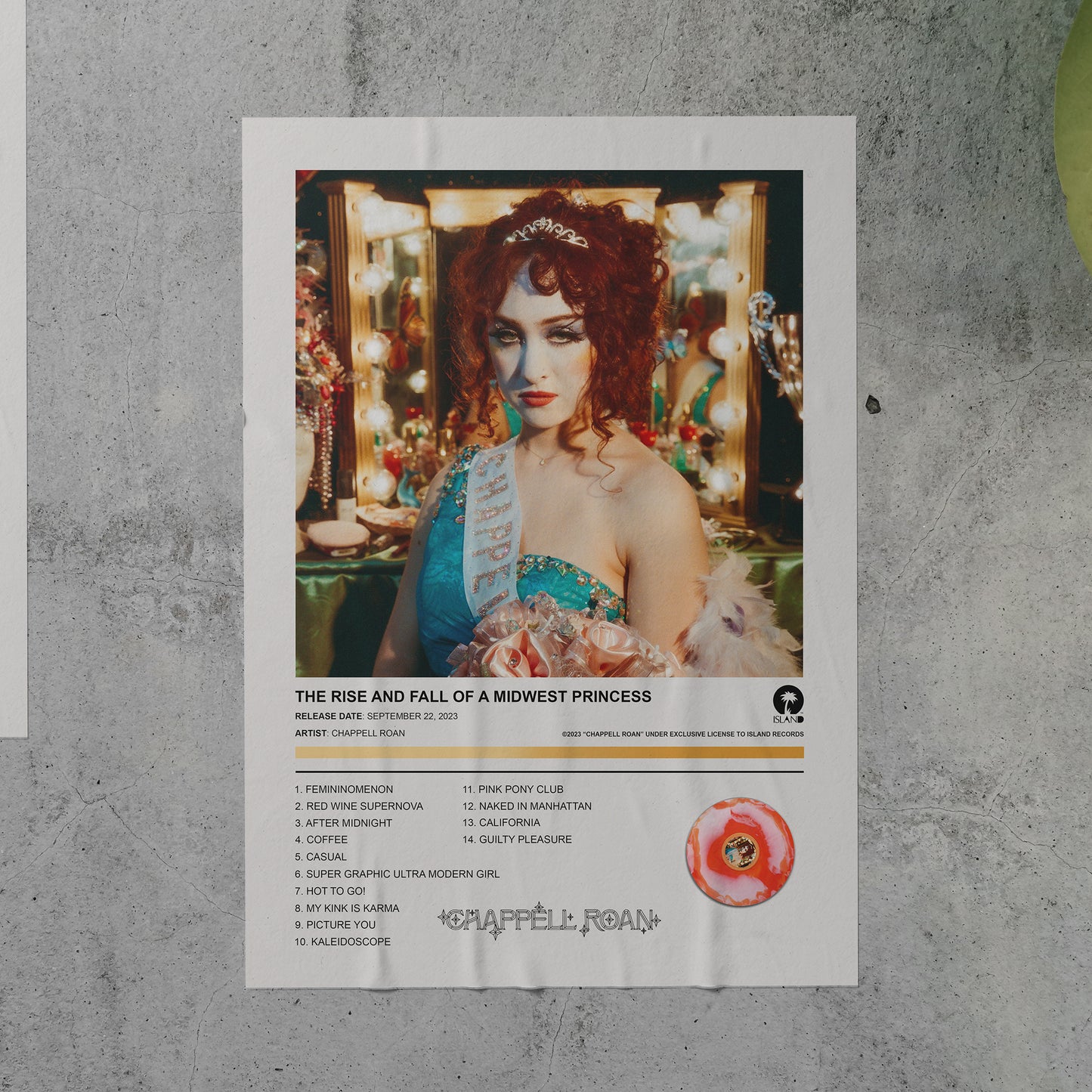 Chappell Roan THE RISE AND FALL OF A MIDWEST PRINCESS Album Poster