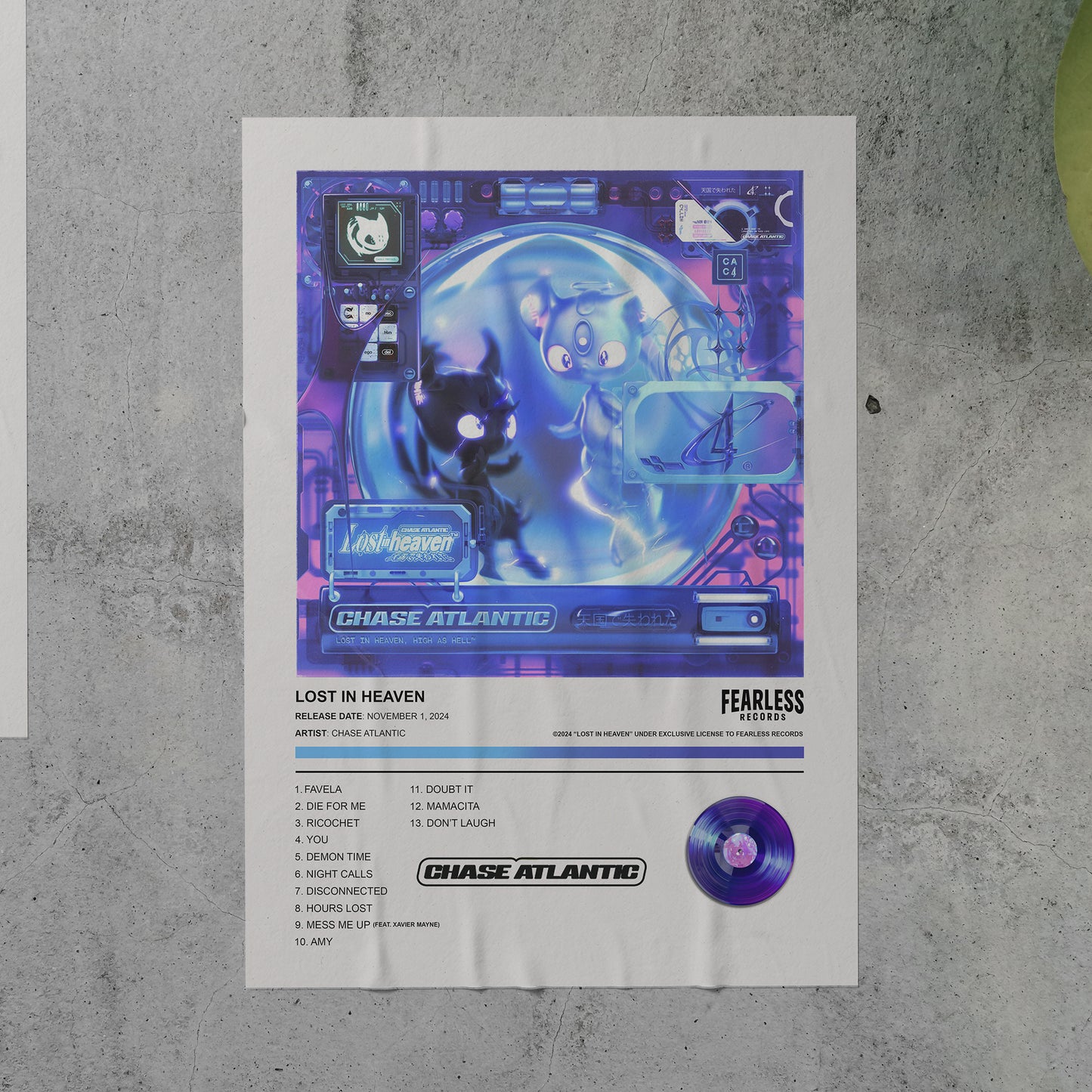 Chase Atlantic LOST IN HEAVEN Album Poster