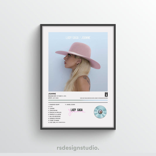 Lady Gaga Joanne Album Poster - rsdesignstudio