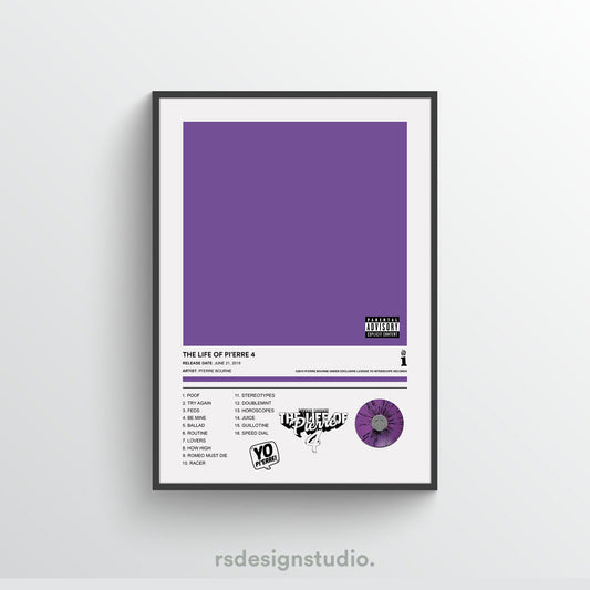 Pi'erre Bourne THE LIFE OF PI'ERRE 4 Album Poster