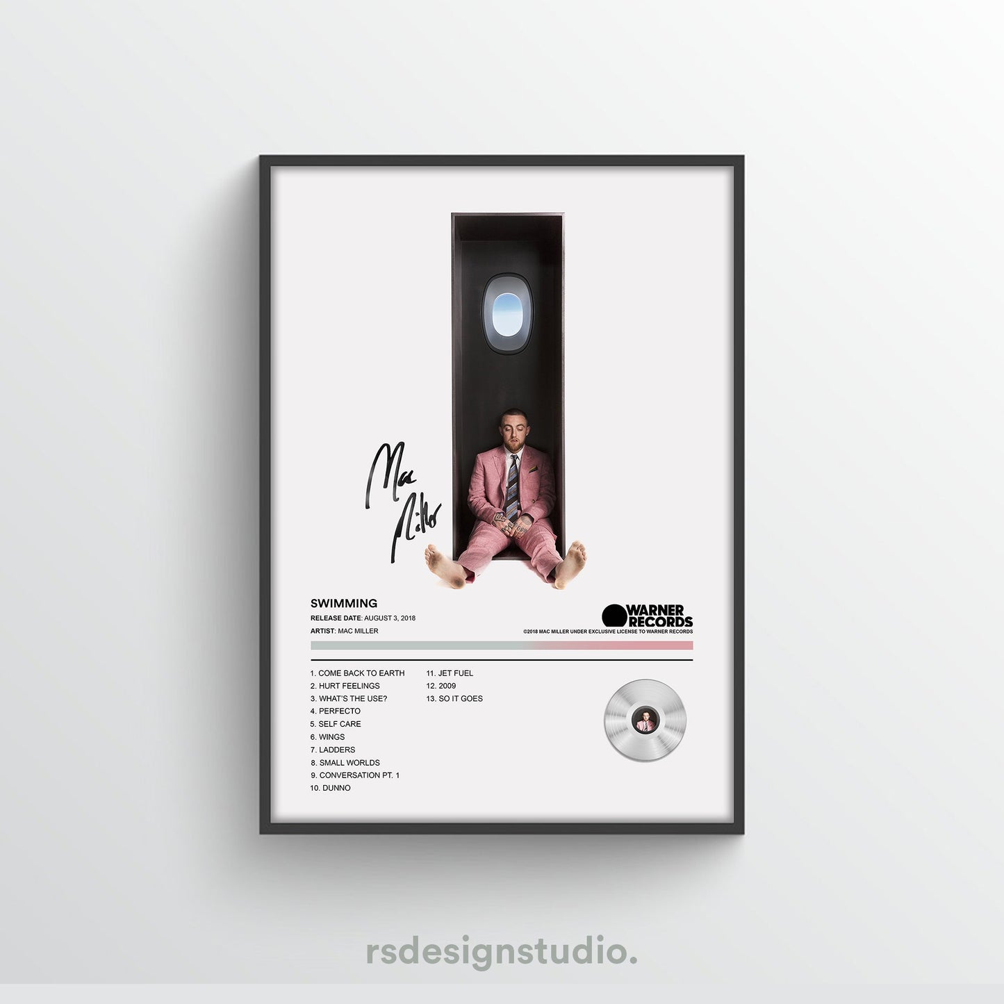 Mac Miller Swimming Album Poster - rsdesignstudio