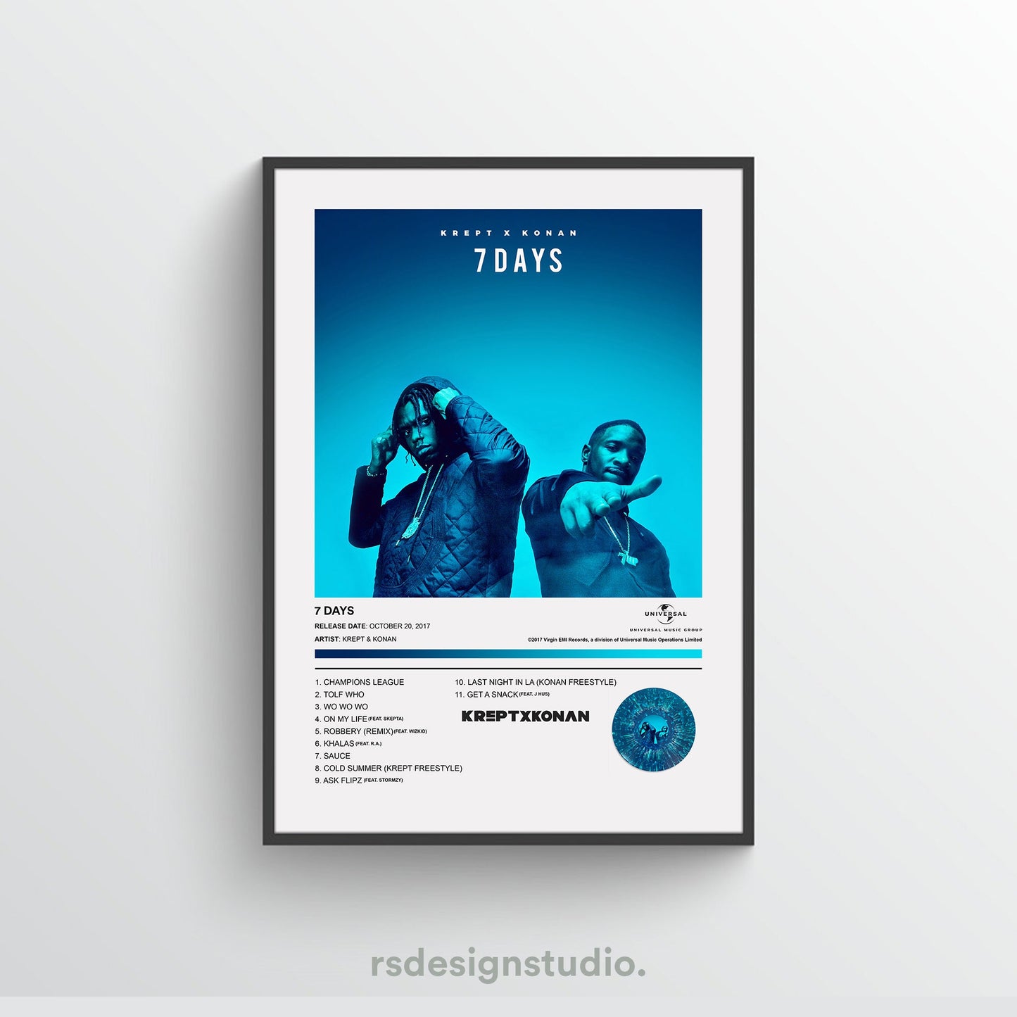 Krept & Konan 7 DAYS Album Poster