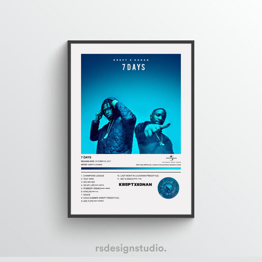 Krept & Konan 7 DAYS Album Poster