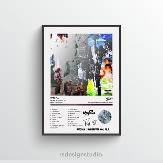 Travis Scott UTOPIA (ALT COVER) Album Poster