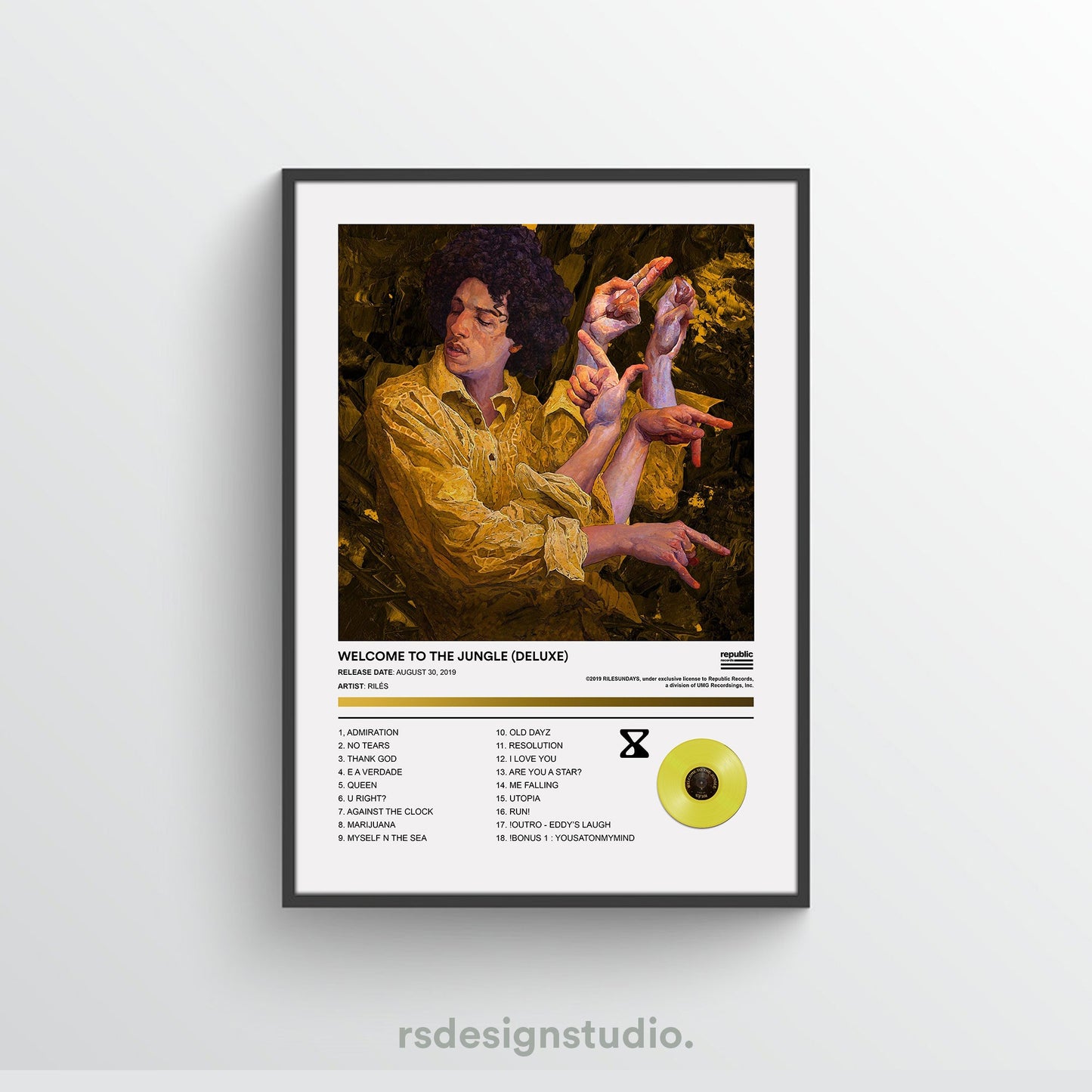 Riles WELCOME TO THE JUNGLE Album Poster