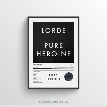 Lorde PURE HEROINE Album Poster