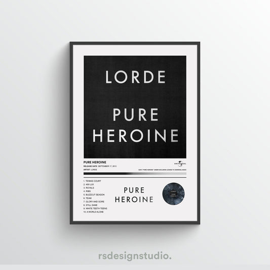 Lorde PURE HEROINE Album Poster