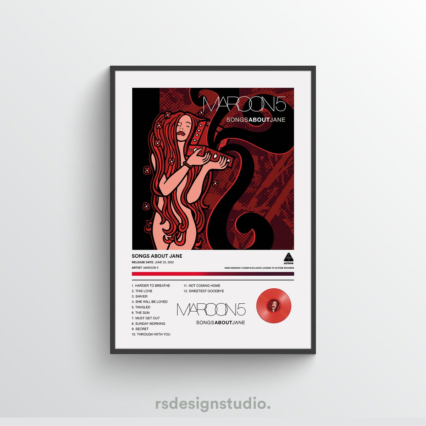 Maroon 5 SONGS ABOUT JANE Album Poster